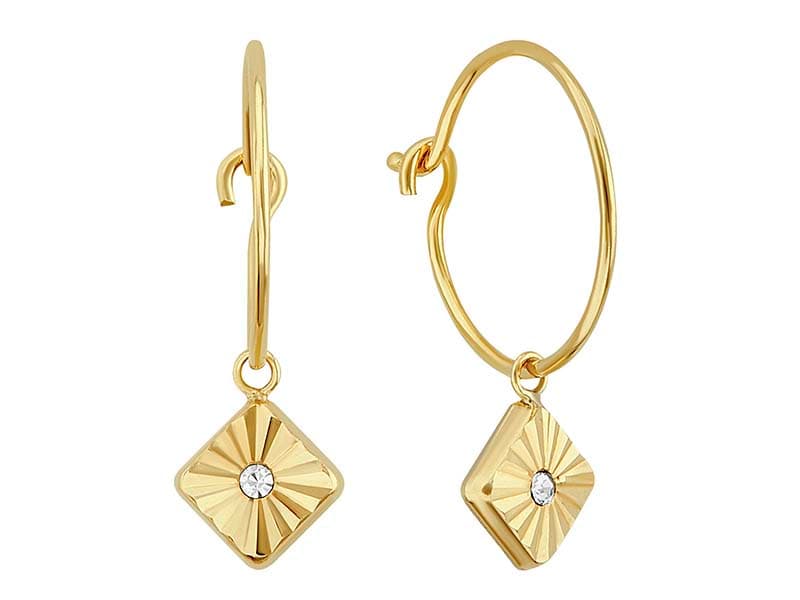 Arracada Completa Con Cuadro Basic Diamantado Con Circonia