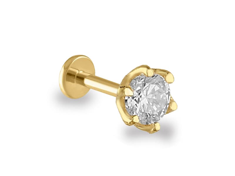 Flatback montadura flor vaciada / Flatback cast flower mount - Troquelado / Stamping - Pulido / High Polish - Circonia / Zirconia - Rectos Circonia (Rectos/Biselados) / Cubic Zirconia (Bezel/Round)