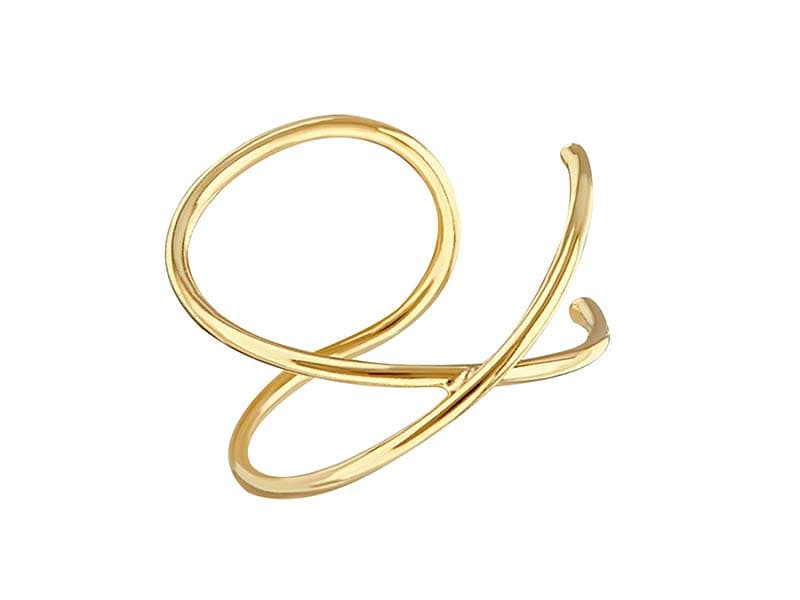 Earcuff Doble Alambre Cruzado