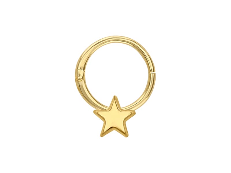 Arracada 8mm con estrella basic