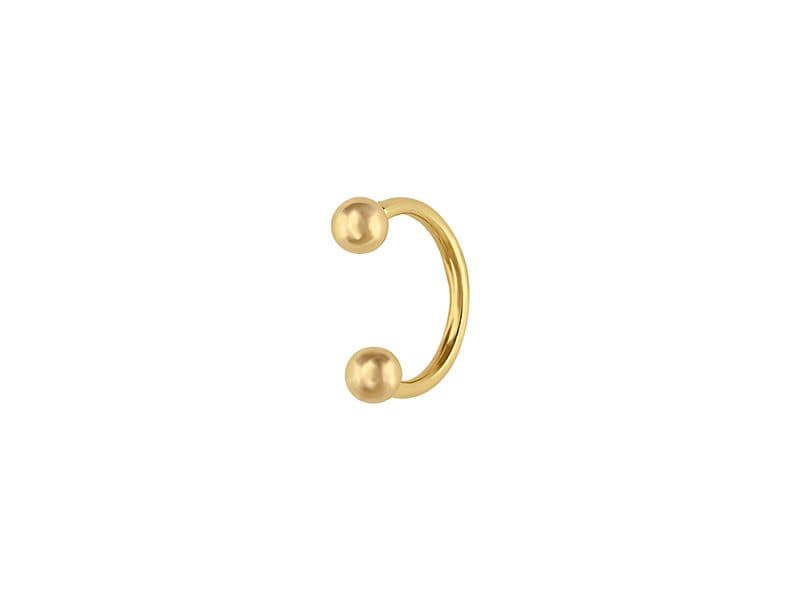 Herradura 10mm dos bolitas / 10mm horseshoe two balls - Troquelado / Stamping - Pulido / High Polish - N/A / N/A - Otros / Others