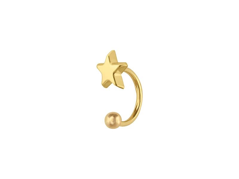 Herradura 8mm con bolita y estrella basic / 8mm horseshoe with ball and basic star - Troquelado / Stamping - Pulido / High Polish - N/A / N/A - Otros / Others