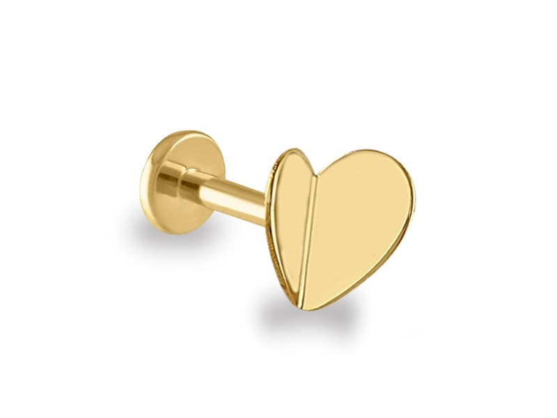 Flatback corazón doblado / Flatback folder heart - Laser / Laser - Pulido / High Polish - N/A / N/A - Corazones / Hearts