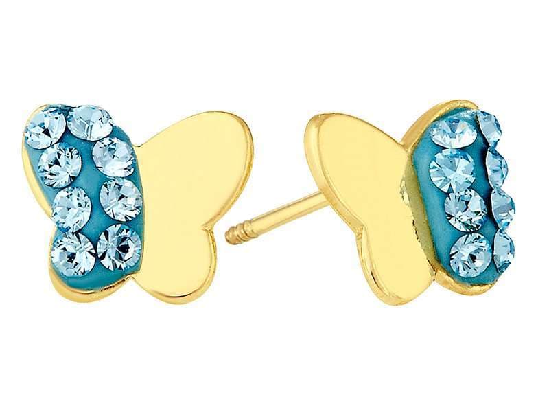 Mariposa Cristal Azul / Crystal Butterfly Blue - Vaciado / Casting - Esmaltado / Enamel - Cristal / Crystal - Animales / Animals