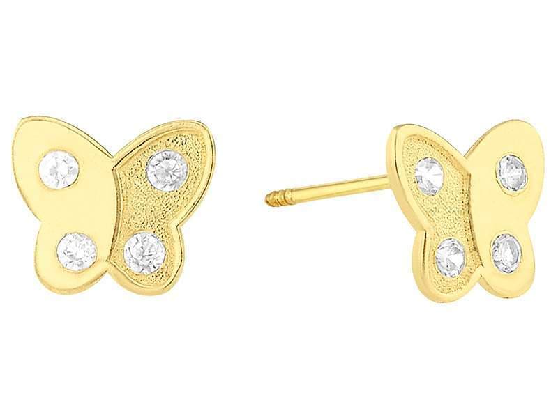 Mariposa con Circonia / Butterfly with Cz - Vaciado / Casting - Pulido / High Polish - Circonia / Zirconia  - Animales / Animals