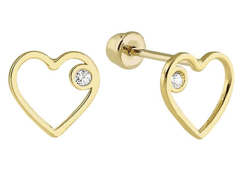 Corazón Silueta / Heart Silhouette - Vaciado / Casting - Pulido / High Polish - Circonia / Zirconia  - Corazones / Hearts