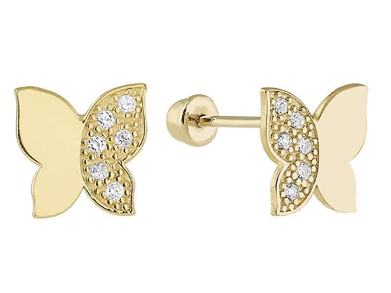 Mariposa Mitad Pavé / Butterfly Half Pave - Vaciado / Casting - Pulido / High Polish - Circonia / Zirconia  - Animales / Animals