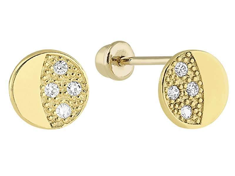 Círculochico Mitad Pavé / Mini Circle Half Pave - Vaciado / Casting - Pulido / High Polish - Circonia / Zirconia  - Otros / Others