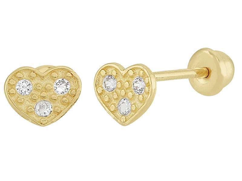 Mini Corazón Pavé / Mini Heart - Vaciado / Casting - Pulido / High Polish - Circonia / Zirconia  - Corazones / Hearts