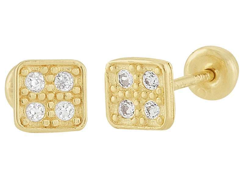Mini Cuadro Pavé / Mini Square - Vaciado / Casting - Pulido / High Polish - Circonia / Zirconia  - Otros / Others
