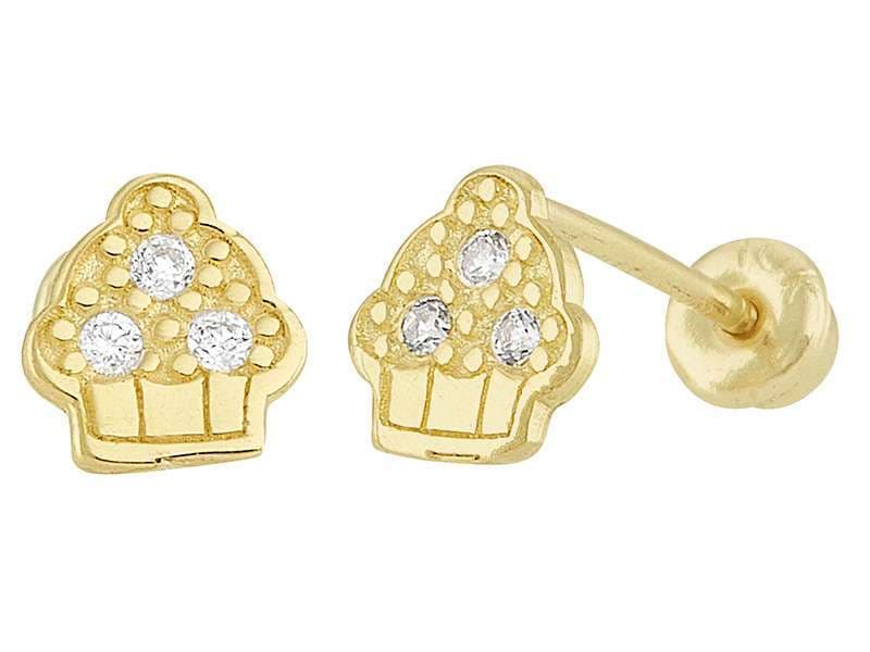 Mini Cup Cake Pavé / Mini Cup Cake - Vaciado / Casting - Pulido / High Polish - Circonia / Zirconia  - Otros / Others