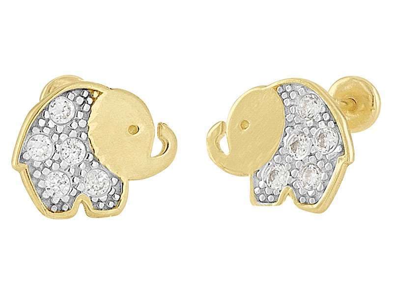 Elefante Bicolor / Elephant - Vaciado / Casting - Pulido / High Polish - Circonia / Zirconia  - Animales / Animals