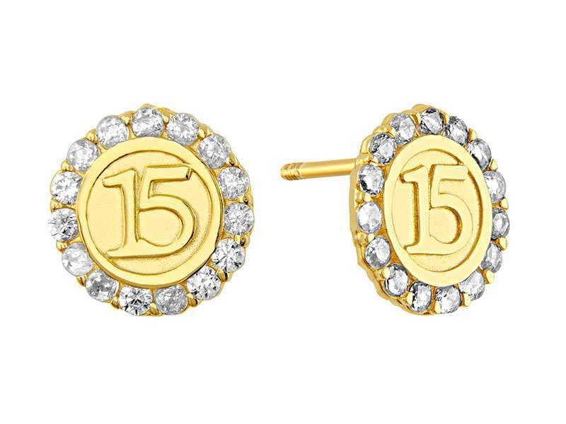 Círculo con Circonia Y XV Al Centro / XV Circle with Cz - Vaciado / Casting - Pulido / High Polish - Circonia / Zirconia  - Otros / Others