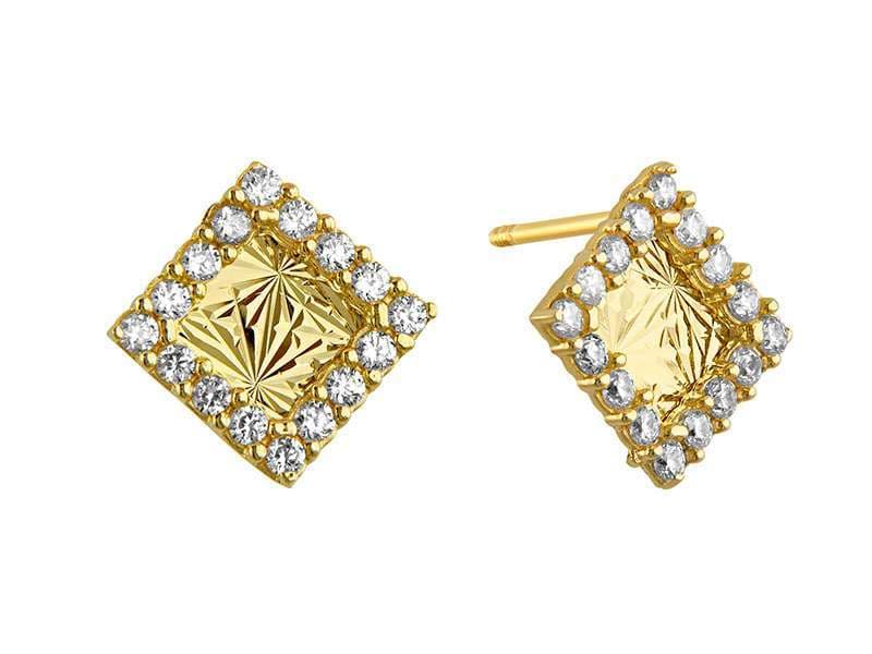 Cuadro Base Diamantada con Bisel de Circonia / Diamond Cut Square with Cz - Vaciado / Casting - Diamantado / Diamond Cut - Circonia / Zirconia  - Otros / Others