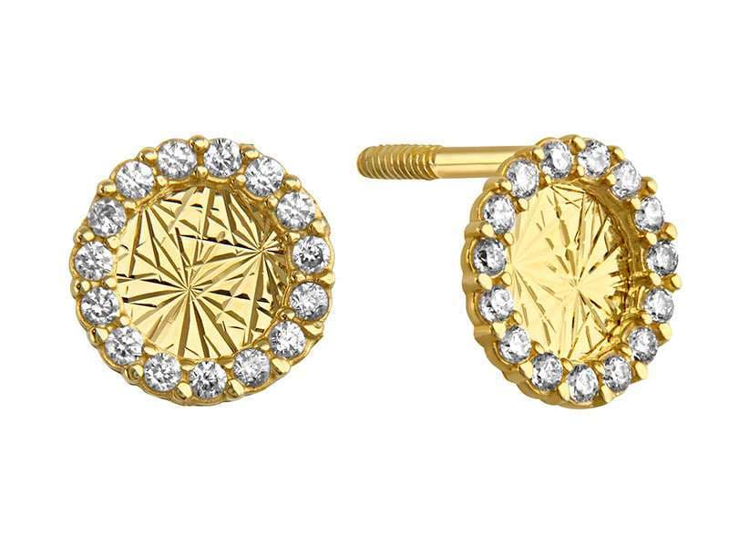 Círculo Base Diamantada con Bisel de Circonia / Diamond Cut Circle with Cz - Vaciado / Casting - Diamantado / Diamond Cut - Circonia / Zirconia  - Otros / Others