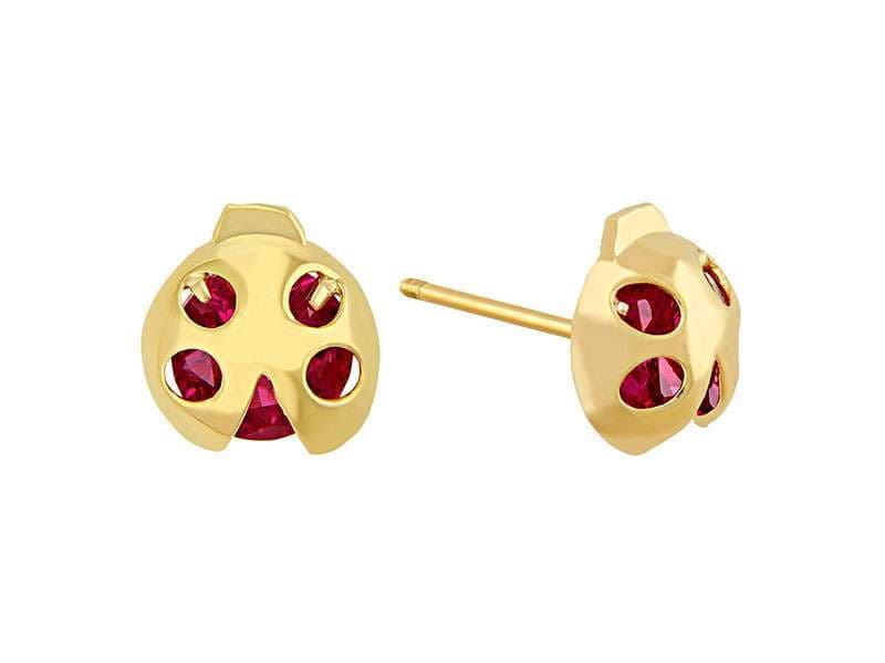Catarina Chica con Circonia / Small Ladybug with Cz - Vaciado / Casting - Pulido / High Polish - Circonia / Zirconia  - Animales / Animals