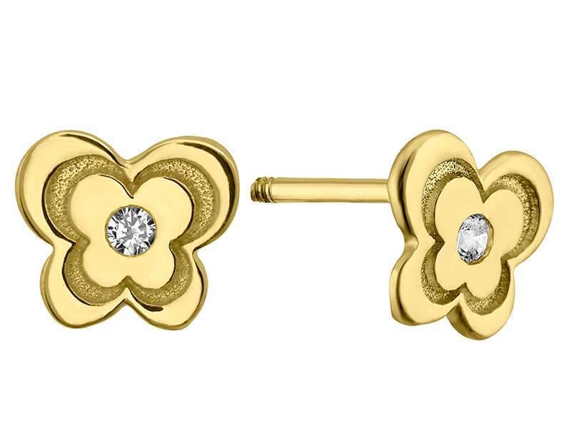 Mini Mariposa / Mini Butterfly with Center Cz - Vaciado / Casting - Pulido / High Polish - Circonia / Zirconia  - Animales / Animals