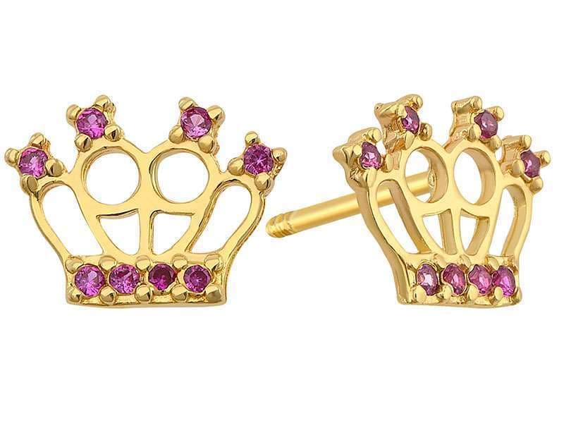 Corona con Circonia Rubí / Cz Crown Ruby - Vaciado / Casting - Pulido / High Polish - Circonia / Zirconia  - Coronas / Crowns