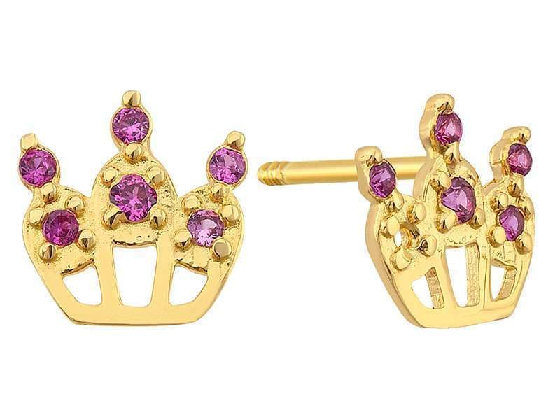 Corona con Circonia Rubí / Cz Crown Ruby - Vaciado / Casting - Pulido / High Polish - Circonia / Zirconia  - Coronas / Crowns