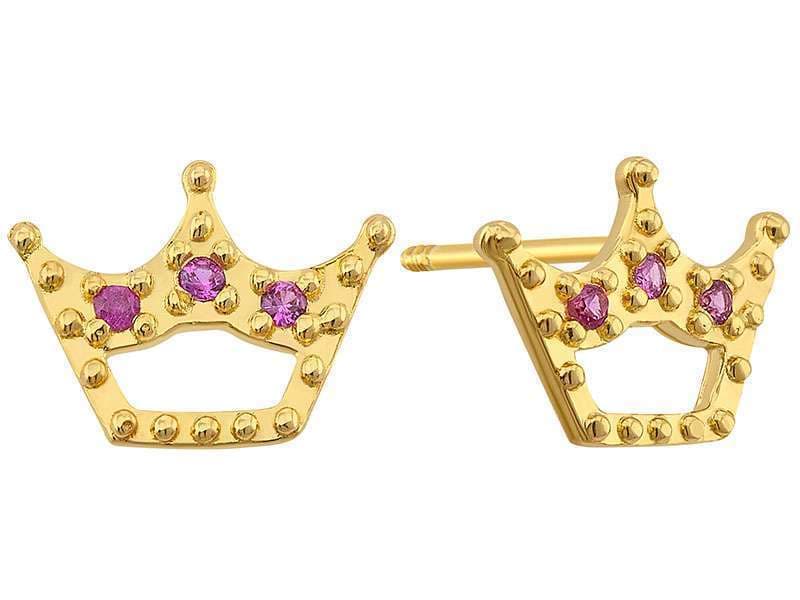 Corona con Circonia Rubí / Cz Crown Ruby - Vaciado / Casting - Pulido / High Polish - Circonia / Zirconia  - Coronas / Crowns