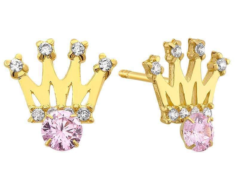 Corona con Circonia Rosa / Cz Crown Pink - Vaciado / Casting - Pulido / High Polish - Circonia / Zirconia  - Coronas / Crowns