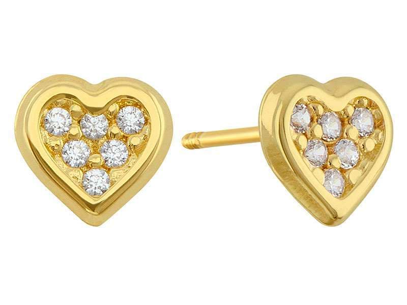 Corazón Circonia con Bisel  / Cz Heart with Bezel  - Vaciado / Casting - Diamantado / Diamond Cut - Circonia / Zirconia  - Corazones / Hearts