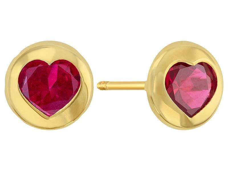 Bisel Fashion 6mm Rubí / Heart Cut-Out 6mm Cz Bezel Ruby - Láser / Laser - Pulido / High Polish - Circonia / Zirconia - Otros / Others
