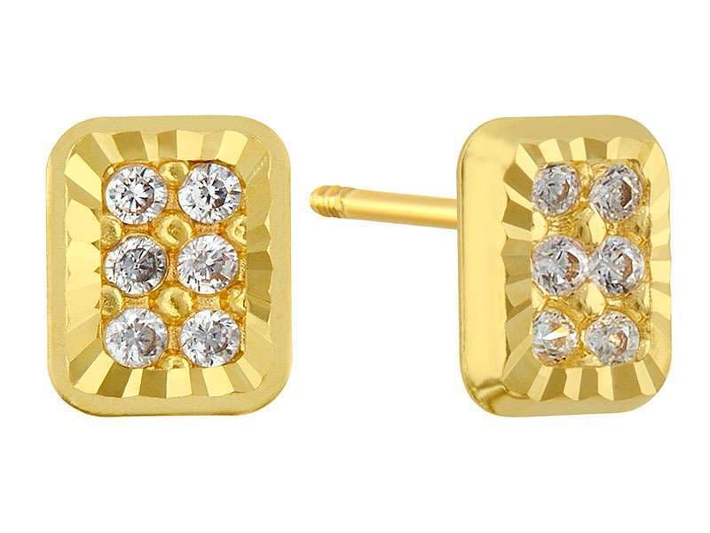 Rectángulo Circonia con Bisel Diamantado / Cz Rectangle with Diamond Cut Bezel - Vaciado / Casting - Diamantado / Diamond Cut - Circonia / Zirconia - Otros / Others
