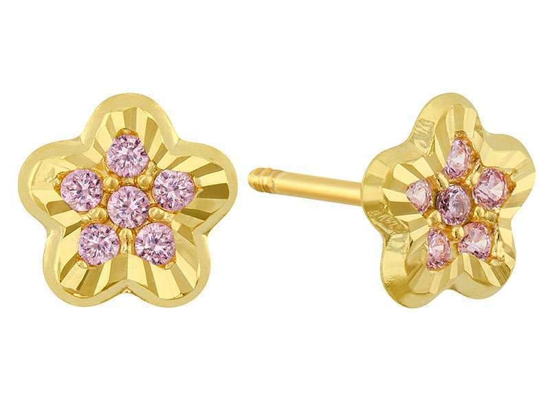 Estrella Circonia con Bisel Diamantado Rosa