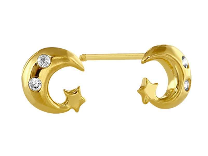 Luna Y Estrella Mini / Moon and Star Mini - Vaciado / Casting - Pulido / High Polish - Circonia / Zirconia  - Otros / Others