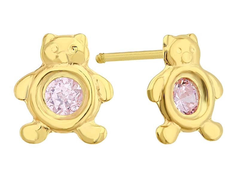 Oso centro con cz / Bear Center with cz - Troquelado / Stamping - Pulido / High Polish - Circonia / Zirconia - Animales / Animals