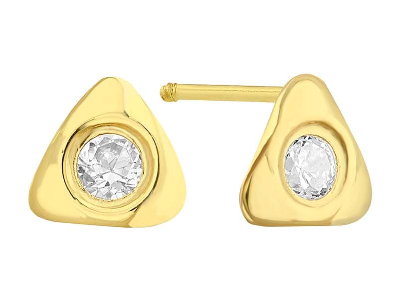 Tringulo centro con cz / Triangle Center with cz - Troquelado / Stamping - Pulido / High Polish - Circonia / Zirconia - Otros / Others