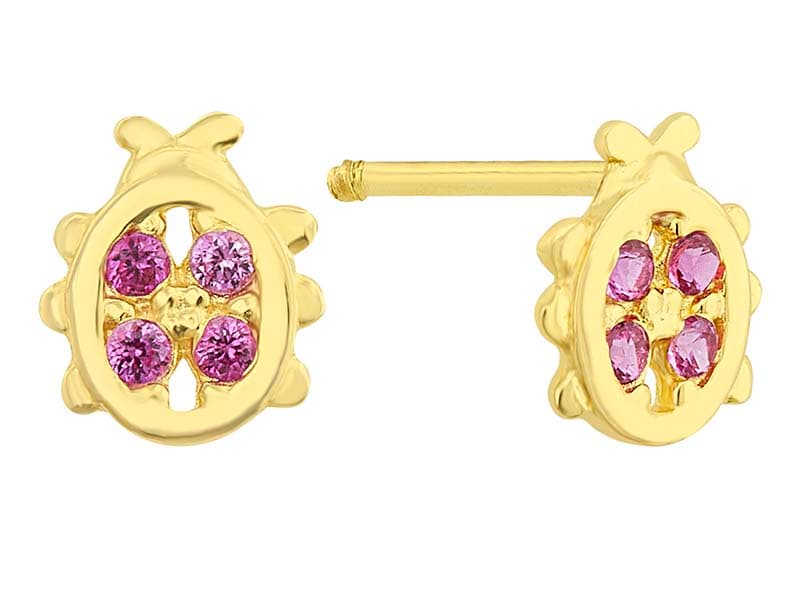 Catarina piojo Ruby / Tiny Animals Ladybug Ruby - Vaciado / Casting - Pulido / High Polish - Circonia / Zirconia - Animales / Animals