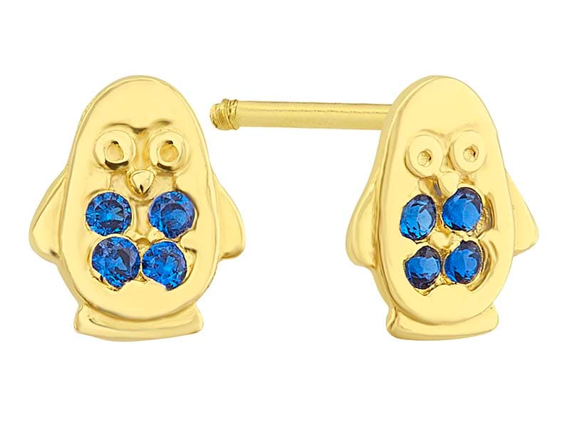 Pingino piojo Zafiro / Tiny Animals Penguin Blue - Vaciado / Casting - Pulido / High Polish - Circonia / Zirconia - Animales / Animals