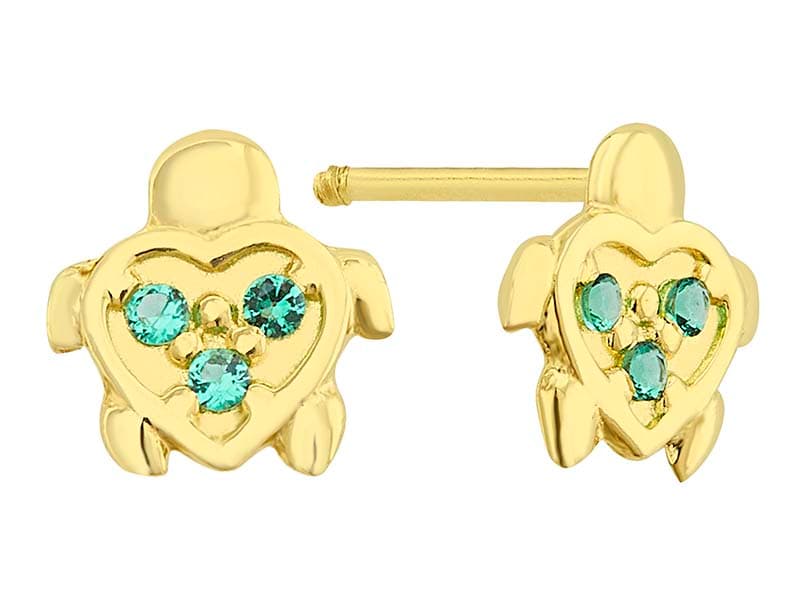 Tortuga panza corazn Esmeralda / Tummy Heart Turtle Esmerald - Vaciado / Casting - Pulido / High Polish - Circonia / Zirconia - Animales / Animals