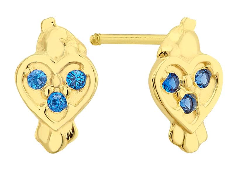 Pjaro panza corazn Zafiro / Tummy Heart Bird Blue - Vaciado / Casting - Pulido / High Polish - Circonia / Zirconia - Animales / Animals
