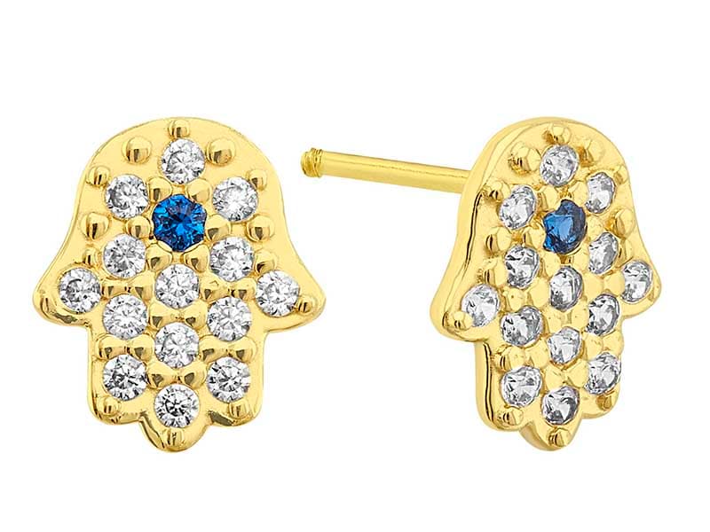 Mano Ftima Pav Completo / Hamsa Full Pave - Vaciado / Casting - Pulido / High Polish - Circonia / Zirconia - Religiosos / Religious