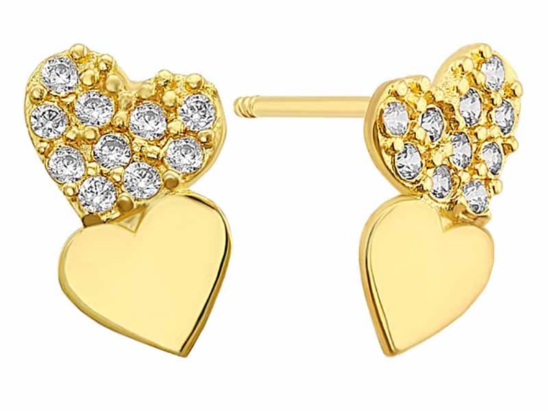 Corazones dobles / Double heart - Vaciado / Casting - Pulido / High Polish - Circonia / Zirconia - Corazones / Hearts