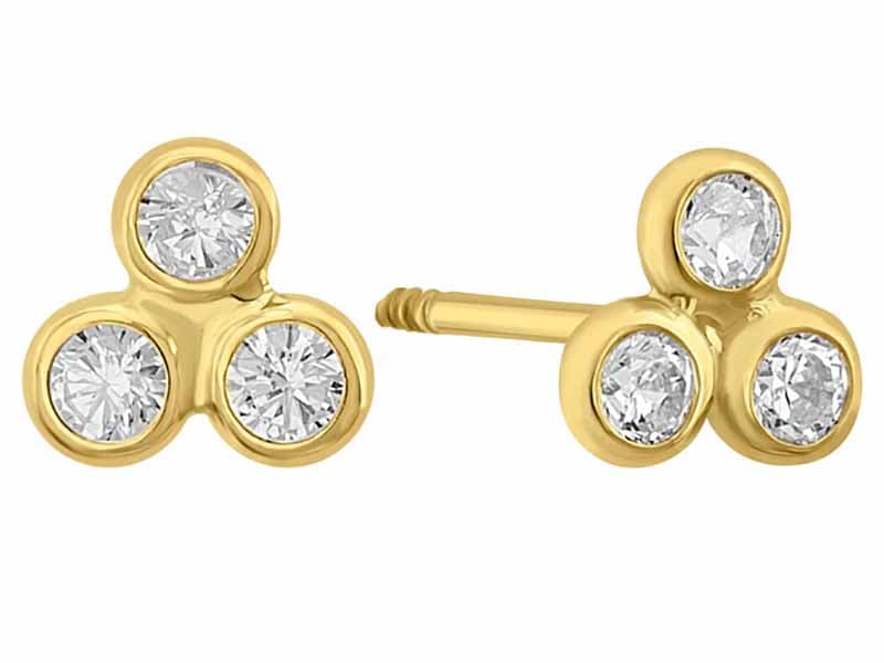 Biseles al centro / Center Bezel - Troquelado / Stamping - Pulido / High Polish - Circonia / Zirconia - Rectos Circonia (Rectos/Biselados) / Cubic Zirconia (Bezel/Round)