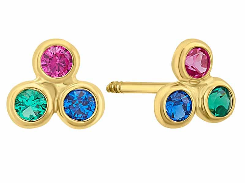Biseles al centro / Center Bezel - Troquelado / Stamping - Pulido / High Polish - Circonia / Zirconia - Rectos Circonia (Rectos/Biselados) / Cubic Zirconia (Bezel/Round)