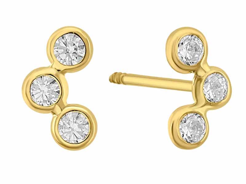 Arco de biseles / Bezel arch - Troquelado / Stamping - Pulido / High Polish - Circonia / Zirconia - Rectos Circonia (Rectos/Biselados) / Cubic Zirconia (Bezel/Round)