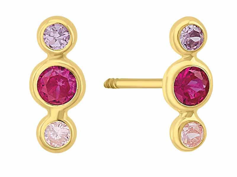 Semaforo de biseles 4 / Ligths bezel 4 - Troquelado / Stamping - Pulido / High Polish - Circonia / Zirconia - Rectos Circonia (Rectos/Biselados) / Cubic Zirconia (Bezel/Round)