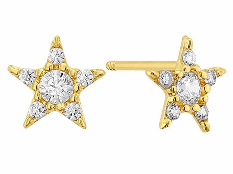 Estrella con Cz al centro / Star with middle Cz - Vaciado / Casting - Pulido / High Polish - Circonia / Zirconia - Otros / Others