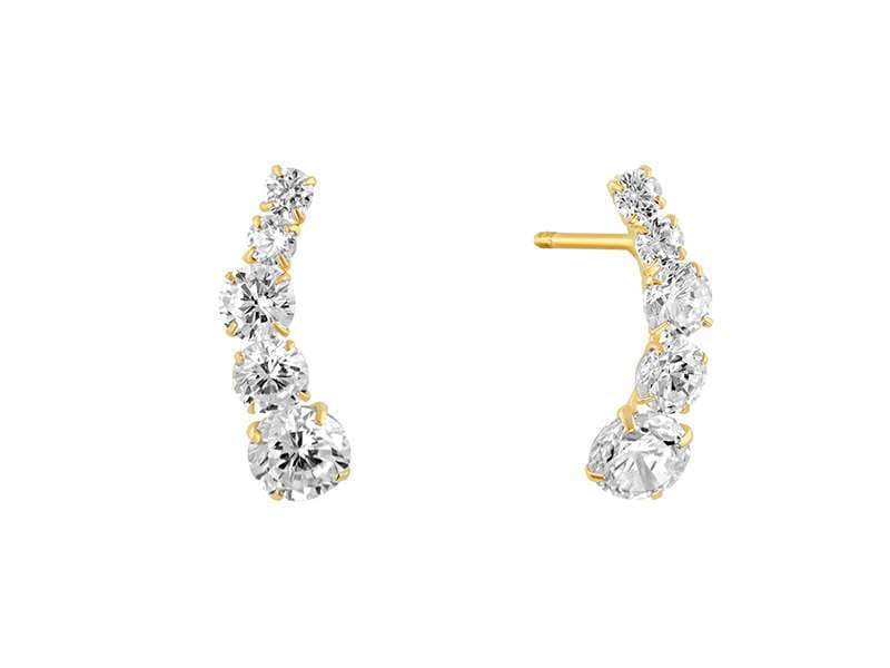 Arete 5 Circonias / Crawler 5Cz - Troquelado / Stamping - Pulido / High Polish - Circonia / Zirconia  - Otros / Others