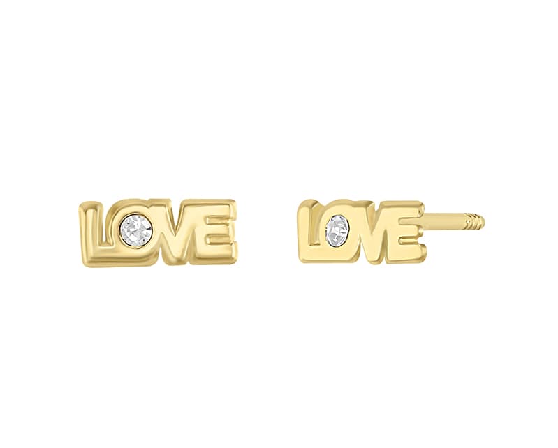 Love con cz / Love with cz - Troquelado / Stamping - Pulido / High Polish - Circonia / Zirconia - Corazones / Hearts