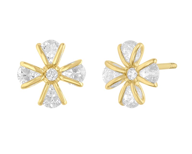 Flor 4 pétalos de aros grande