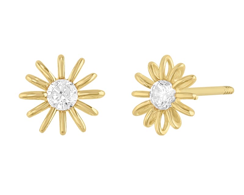 Flor espiral de aros / Spiral flower of hoops - Vaciado / Casting - Pulido / High Polish - Circonia / Zirconia - Flores / Flowers