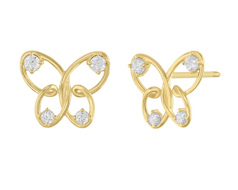 Mariposa curvas infinitas / Infinite curves butterfly - Vaciado / Casting - Pulido / High Polish - Circonia / Zirconia - Animales / Animals
