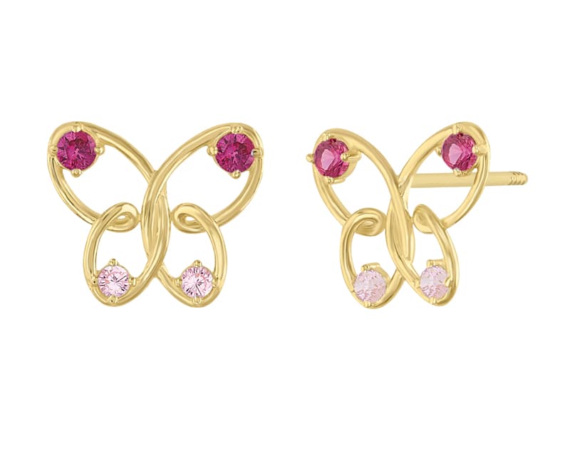 Mariposa curvas infinitas multicolor rosa