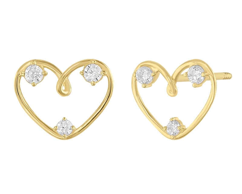 Corazón curvas infinitas / Infinite curves heart - Vaciado / Casting - Pulido / High Polish - Circonia / Zirconia - Corazones / Hearts